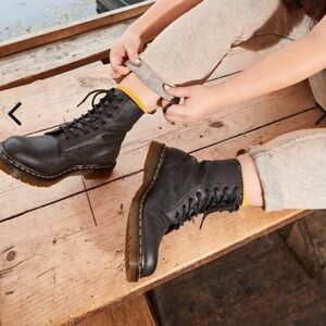Dr. Martens 1460 Pascal Leather Lace Up Black Boots
